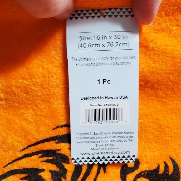 Sam Choy's Hawaiian Kitchen Collection Tea Towel 100% Cotton NWT - Picture 4 of 6